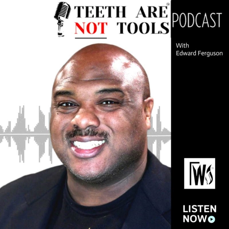 What are some negative impacts of not making my dentist website accessible? Large image of african american CEO Lamarr Edward Ferguson Large image of teeth are not tools photo on black and white background